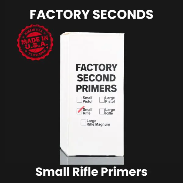 Small Rifle Primers - Factory Seconds (Free Shipping & HAZMAT) - 2000 ct