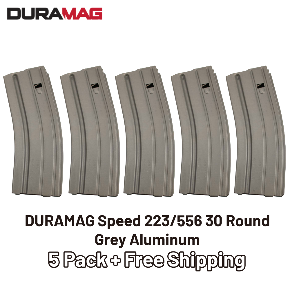 Duramag Speed .223/5.56 30 Round Grey Aluminum Rifle Magazine (5-pack)